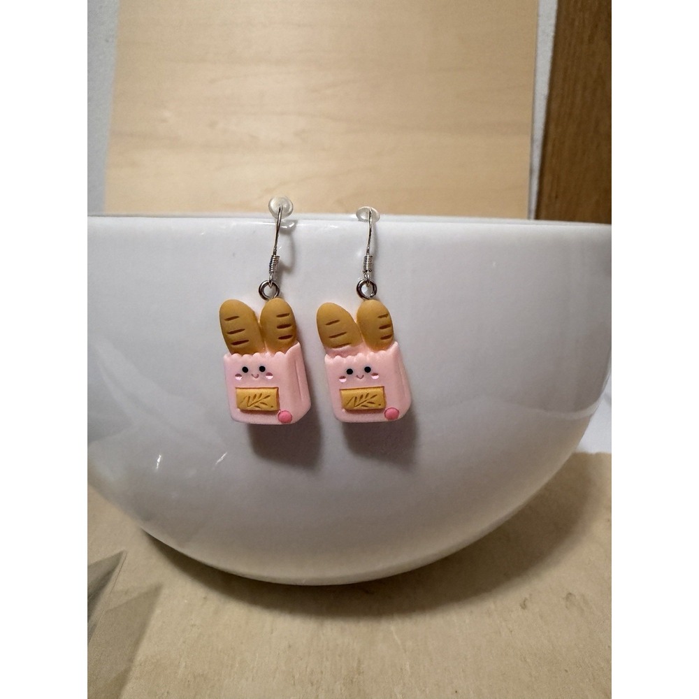 Bread Whimsy Earrings Sterling